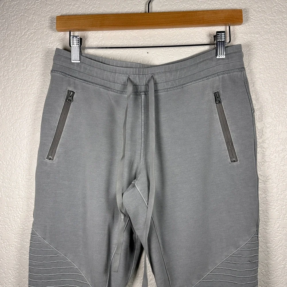 ALO Yoga Moto Jogger Sweatpants Women's Gray Zipper Pockets  Small - Picture 2 of 9
